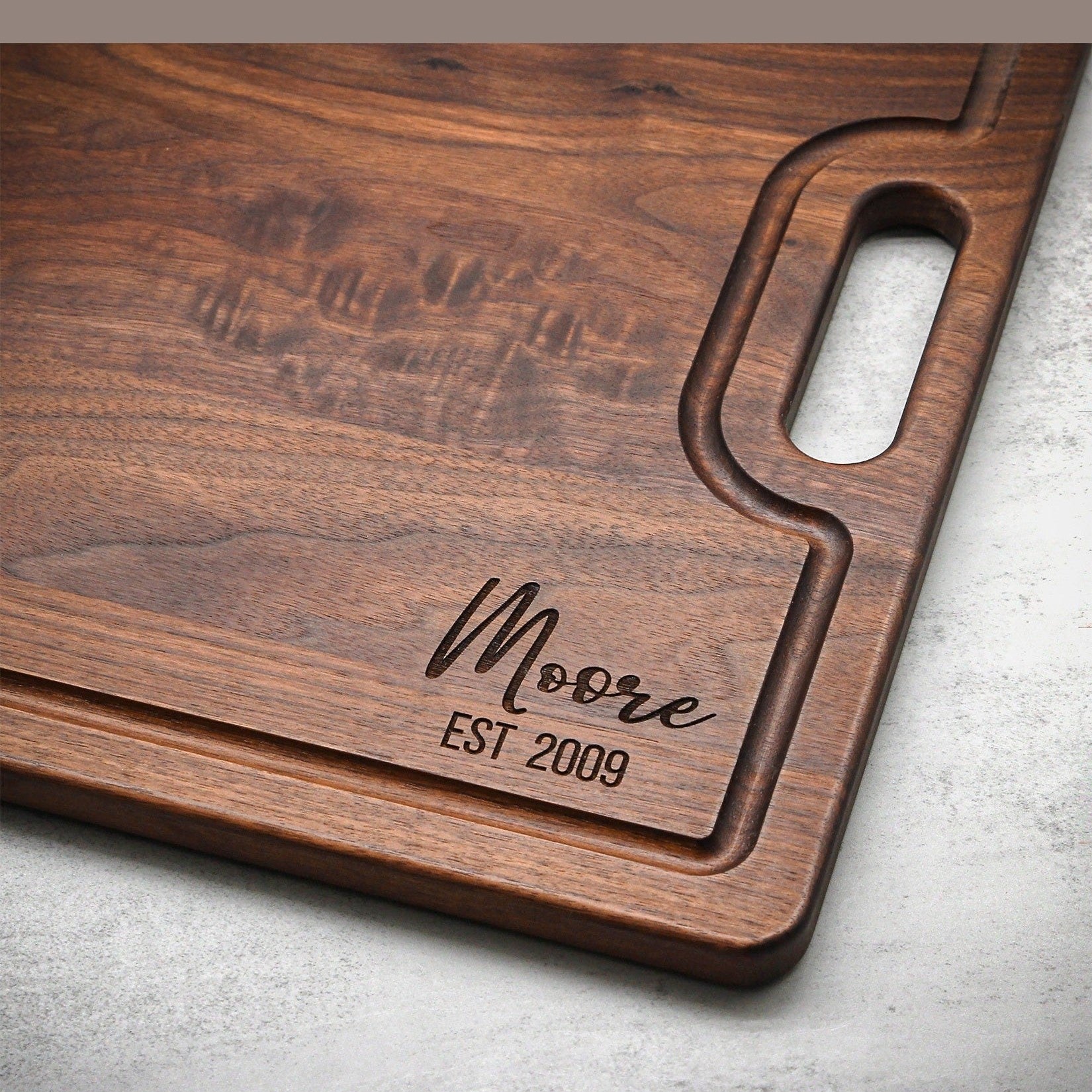 Extra Large Walnut Cutting Board, 24"x18" Charcuterie Serving Tray, Customizable Wedding Board, 100% Made in the USA