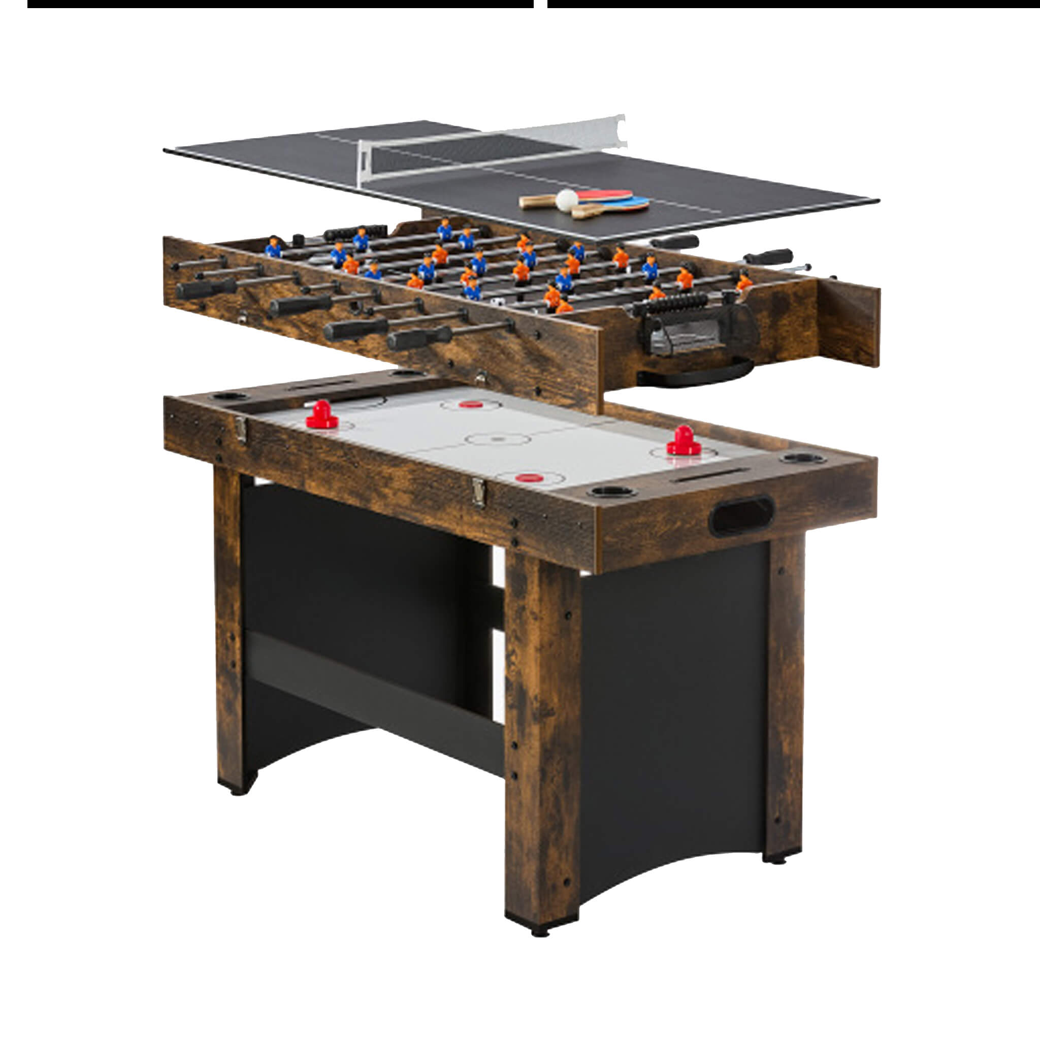 Extraordinary-Grade HyperUltraSolid Solid-Wood 3-In-1 Air Hockey | SAKSBY WHOLESALE