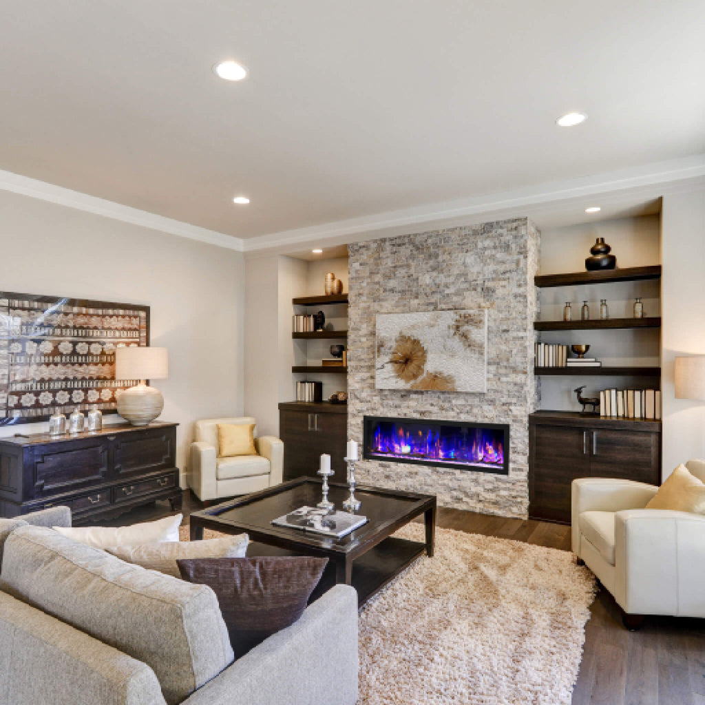 Extraordinary Hyperfunctional Rectilinear Electric Fireplace FrontFacing | SAKSBY WHOLESALE