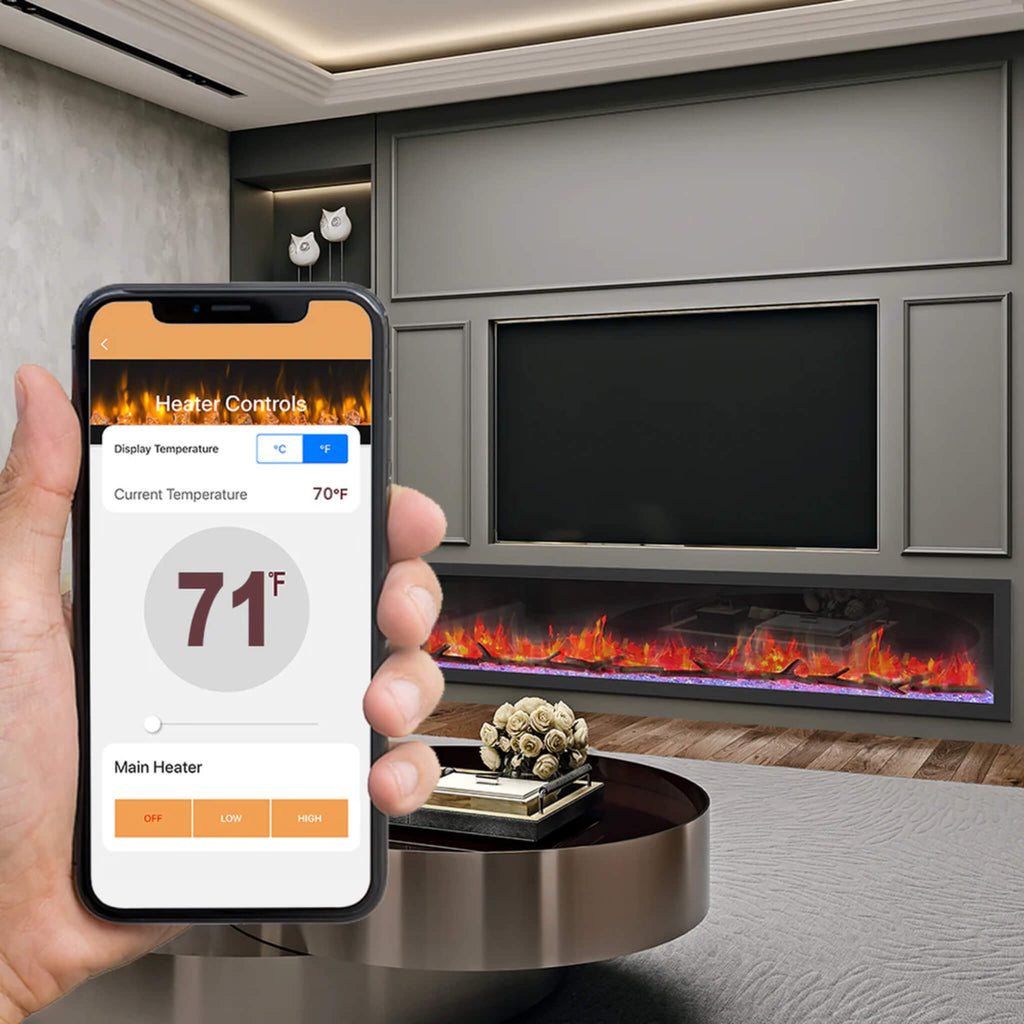 Extraordinary Hyperfunctional Rectilinear Electric Fireplace FrontFacing | SAKSBY WHOLESALE