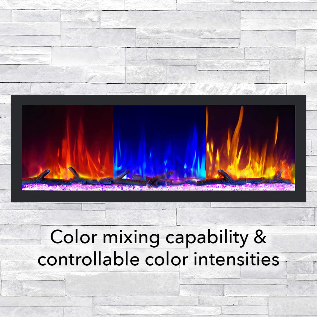 Extraordinary Hyperfunctional Rectilinear Electric Fireplace FrontFacing | SAKSBY WHOLESALE
