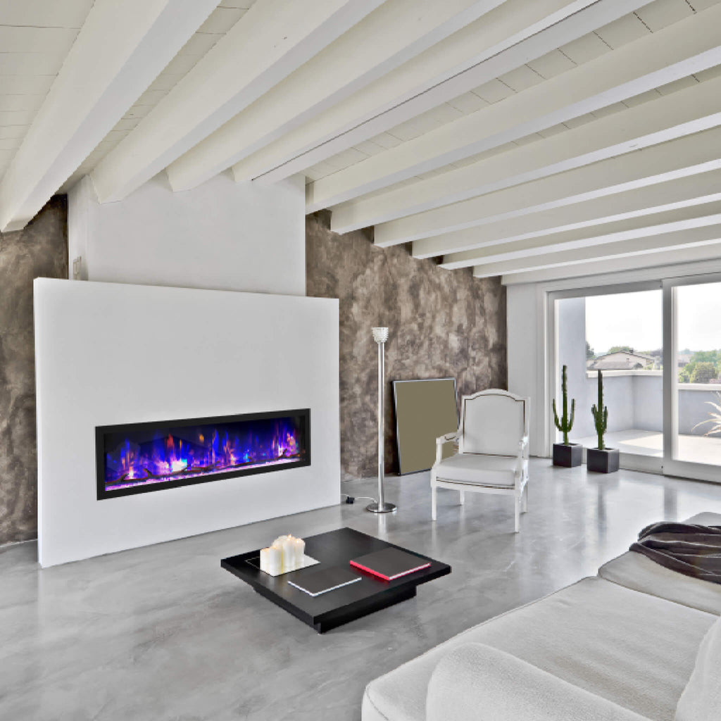 Extraordinary Hyperfunctional Rectilinear Electric Fireplace FrontFacing | SAKSBY WHOLESALE