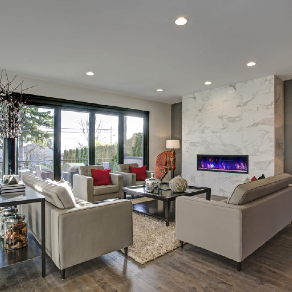 Extraordinary Hyperfunctional Rectilinear Electric Fireplace FrontFacing | SAKSBY WHOLESALE