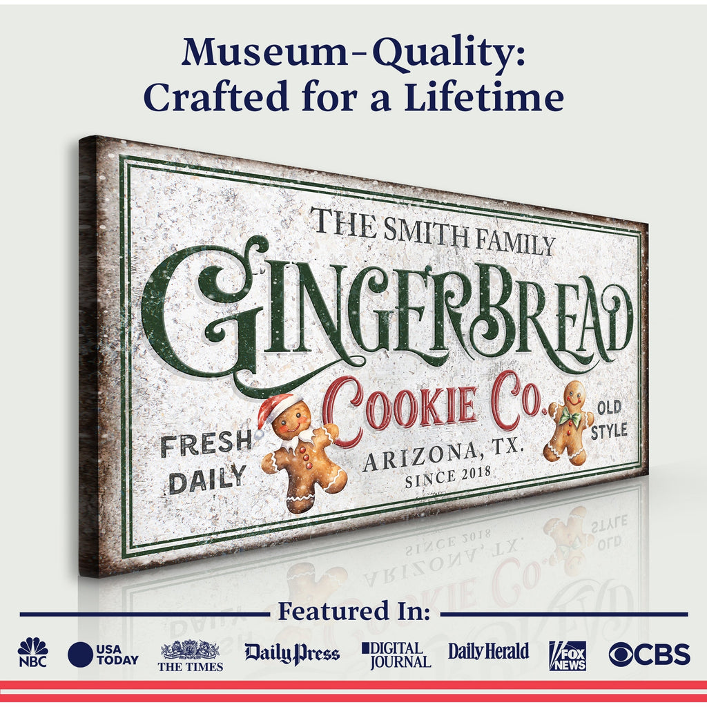 Family Gingerbread Bakery Christmas Sign II