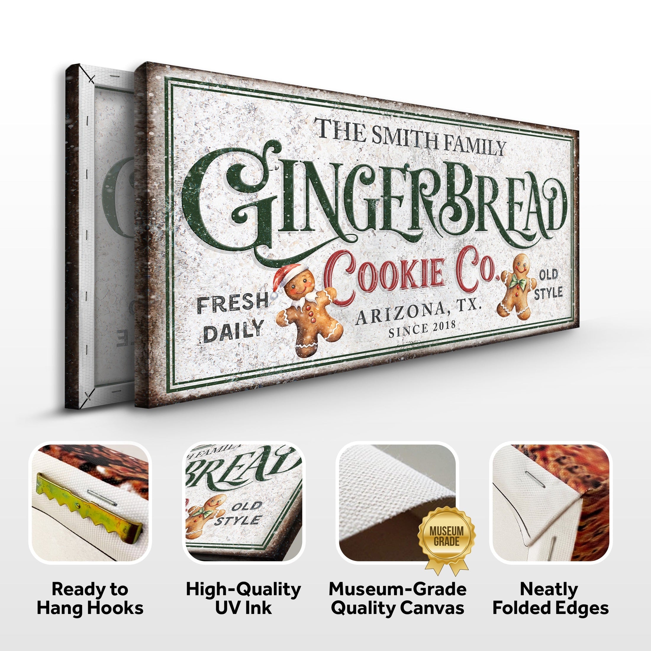 Family Gingerbread Bakery Christmas Sign II