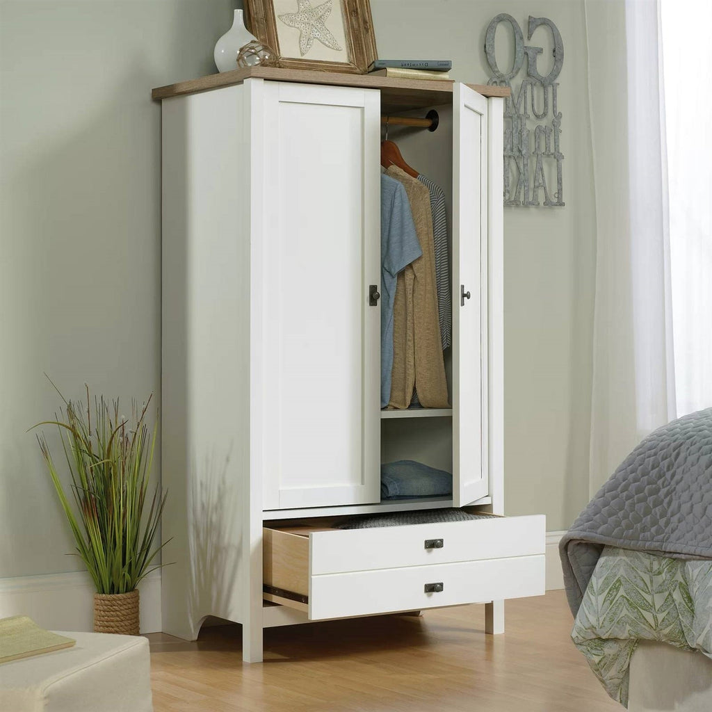 Farmhouse Bedroom Armoire Cabinet With Drawer | Enhanced Storage by HomePacific