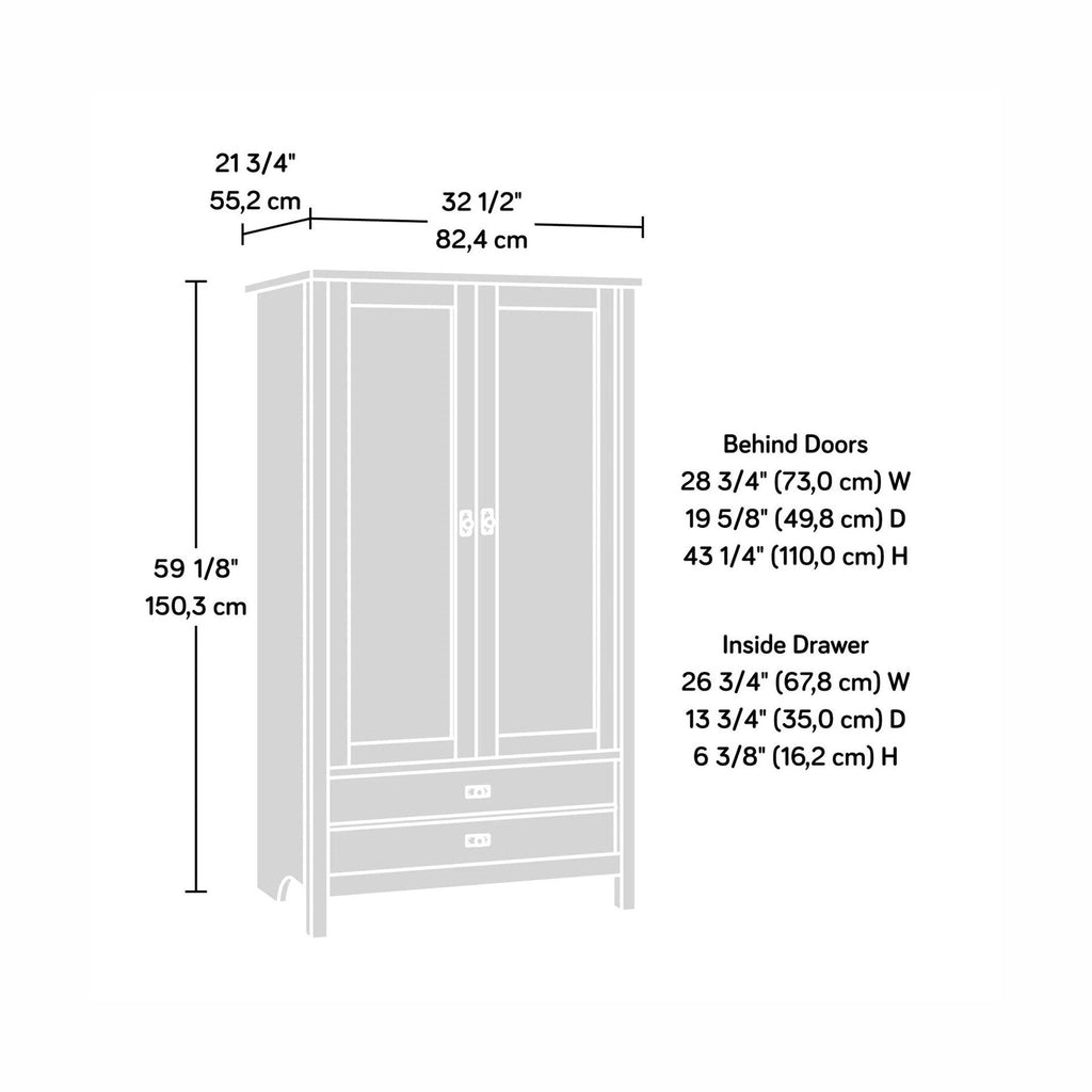 Farmhouse Bedroom Armoire Cabinet With Drawer | Enhanced Storage by HomePacific
