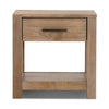 Farmhouse Traditional Rustic Pine Wood 1-Drawer Nightstand Bedside Table
