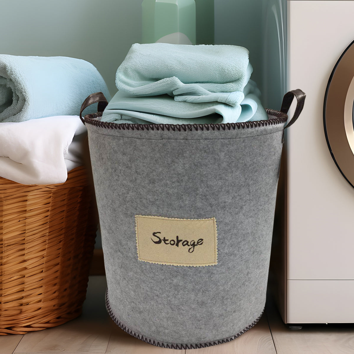Felt Laundry Hampers Set of 3 | Decozen Durable Storage