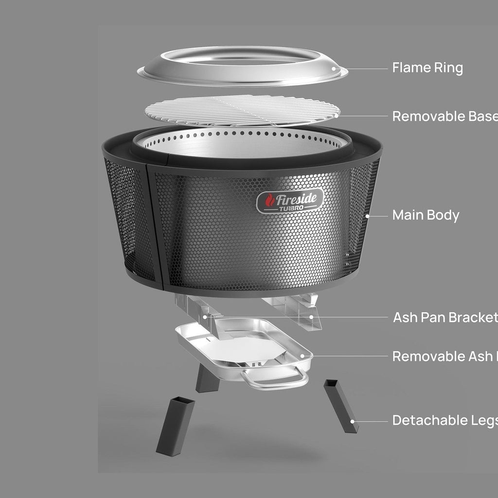 Fireside Pluto R29 Outdoor Fire Pit - Painted Black