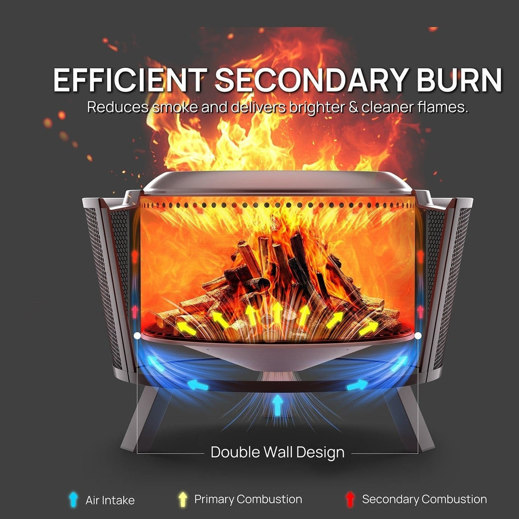 Fireside Pluto R29 Outdoor Fire Pit - Painted Black