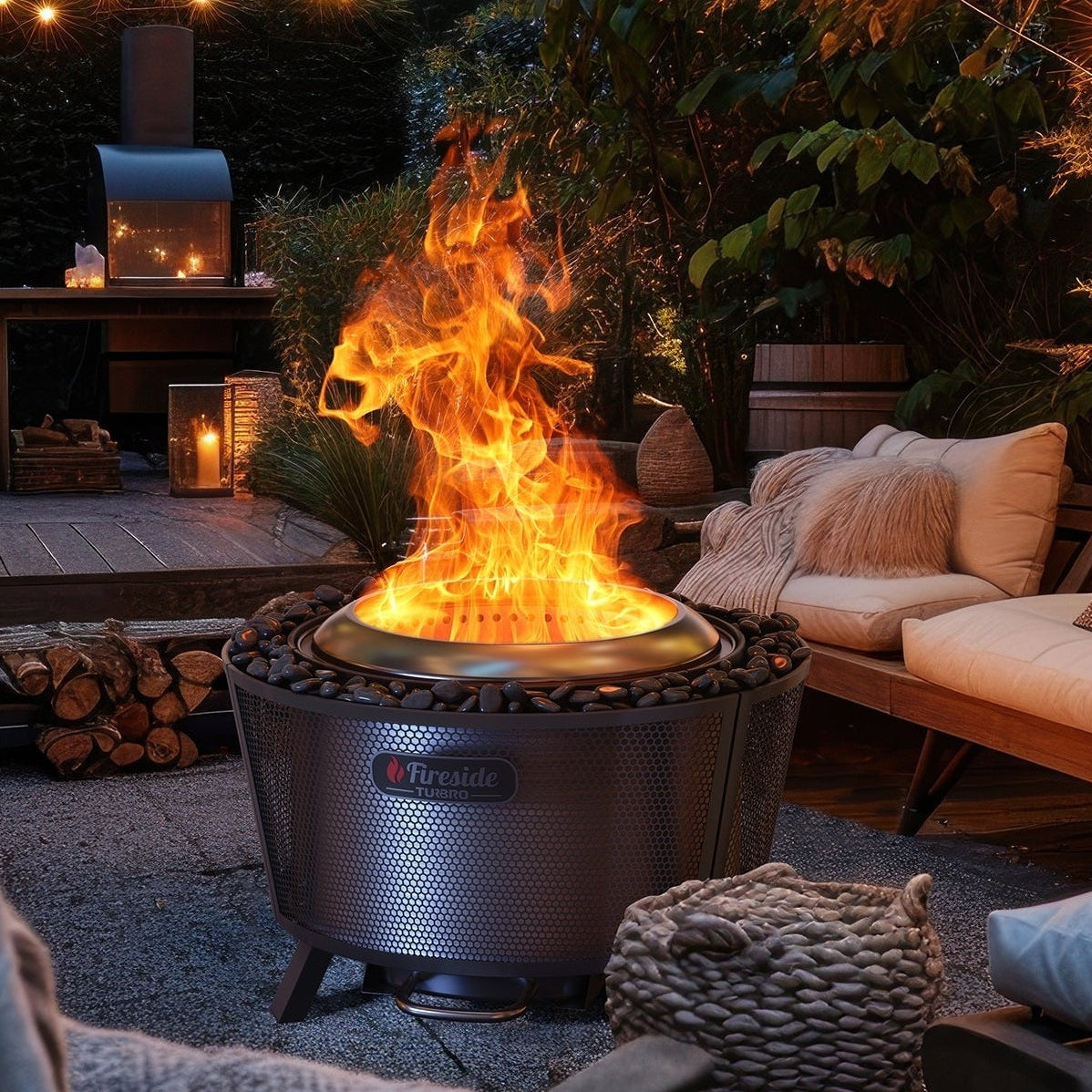 Fireside Pluto R29 Outdoor Fire Pit - Painted Black