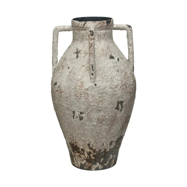 Found Metal Urn with Handles – Vintage-Inspired