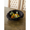 Fringed Skirt Black Decorative Karakul Wool and Mohair Bowl