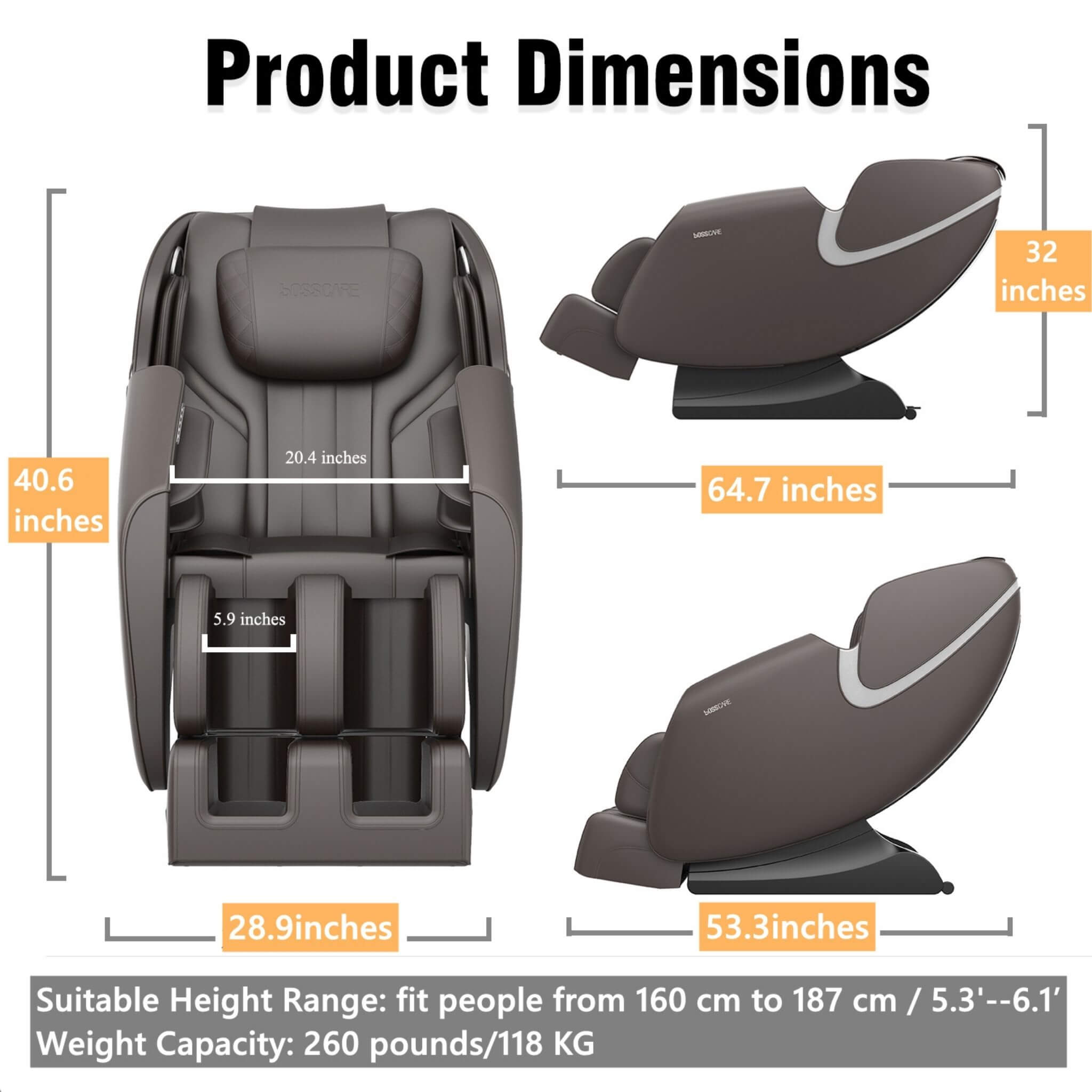 Full-Body Zero-Gravity Luxurious-Spa-Grade Leather Massage Chair | SAKSBY WHOLESALE