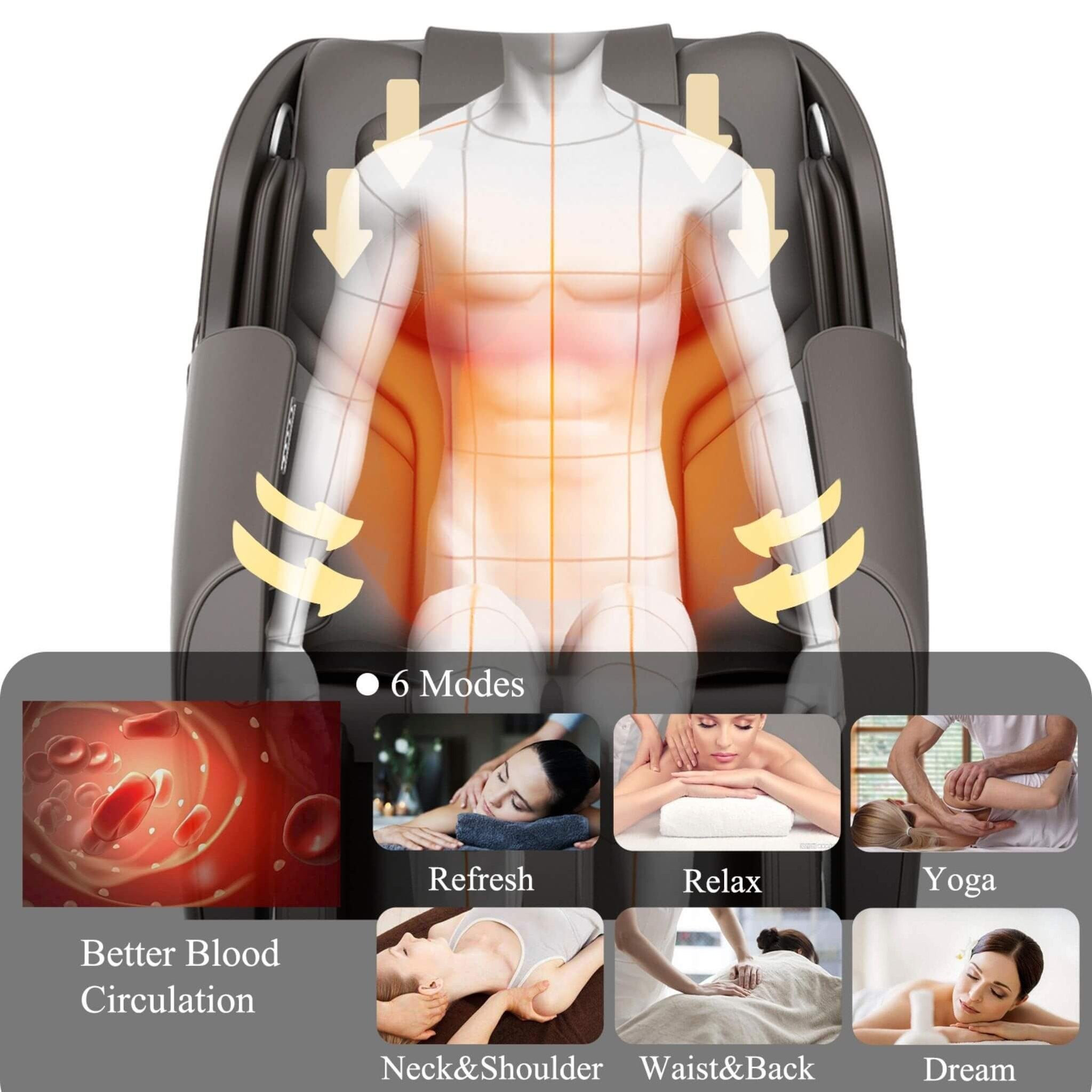 Full-Body Zero-Gravity Luxurious-Spa-Grade Leather Massage Chair | SAKSBY WHOLESALE