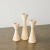 Geo Tealight Wooden Candle Holder White, Black, Natural