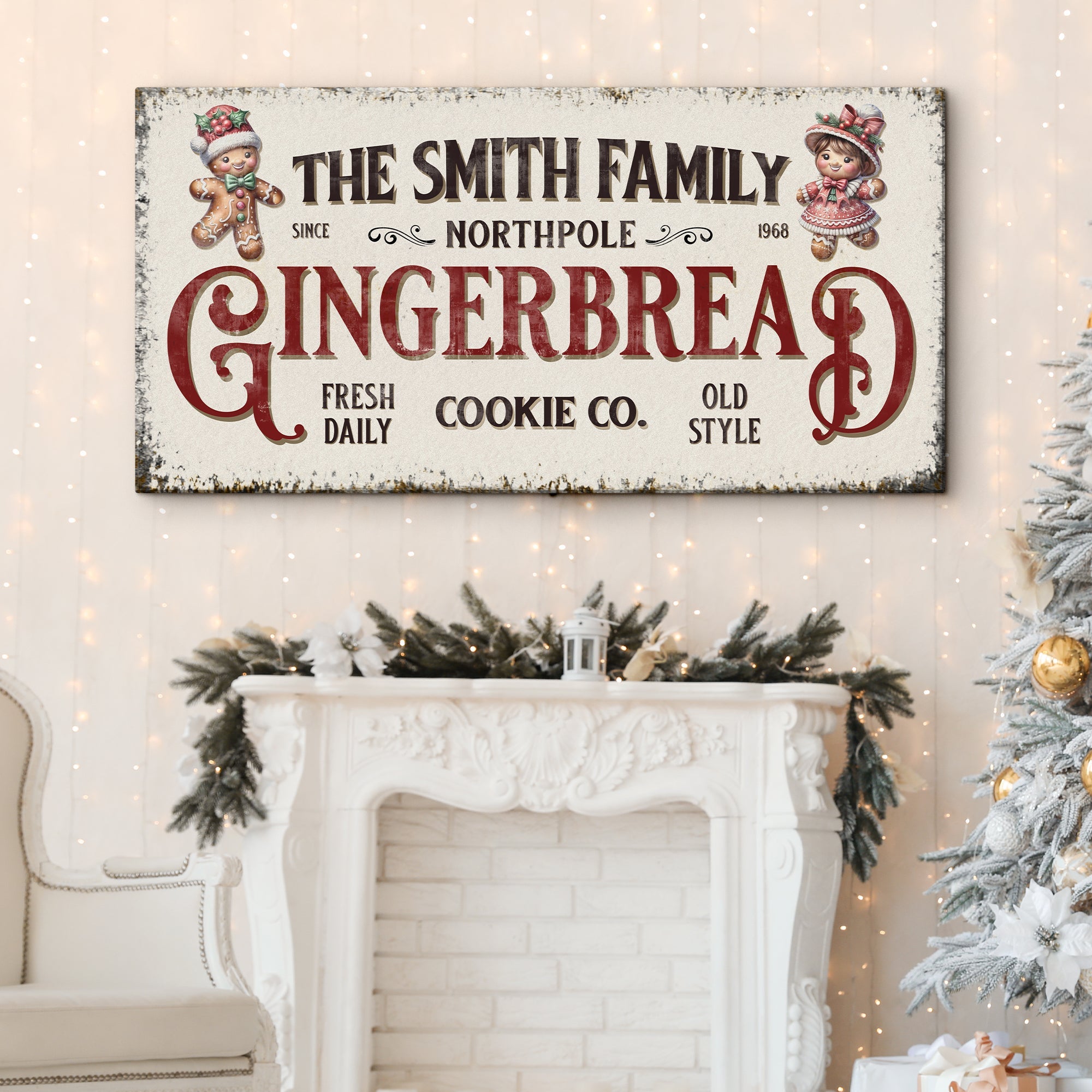 Gingerbread Holiday Canvas Sign | Tailored Canvases