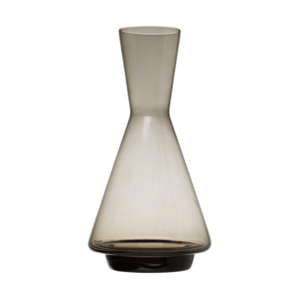 Glass Decanter, Smoke Color