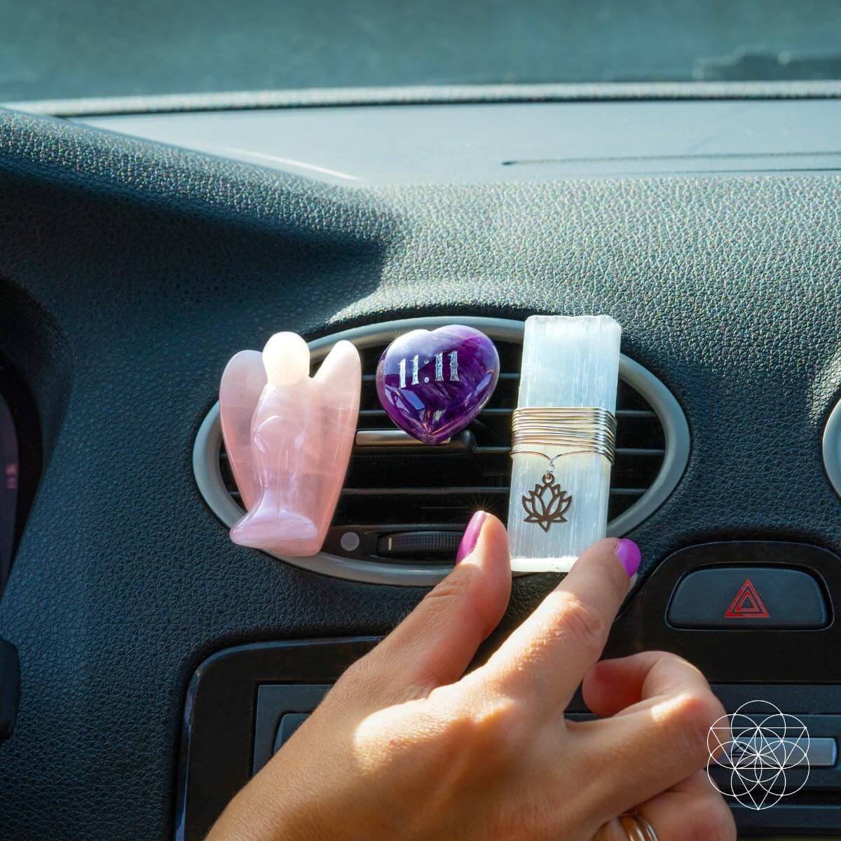 Gleaming Crystal Car Charm Trio Luck | Conscious Items