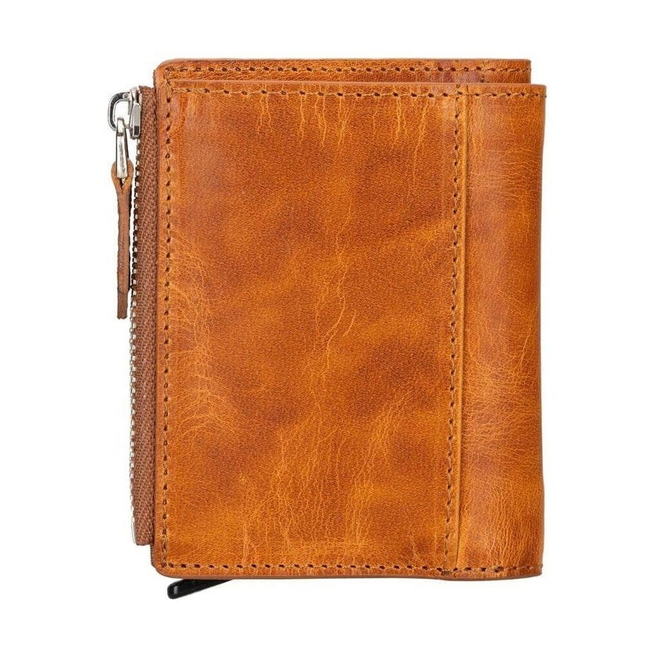 Glenrock Genuine Cowhide Leather Pop Up Card Holder Wallet
