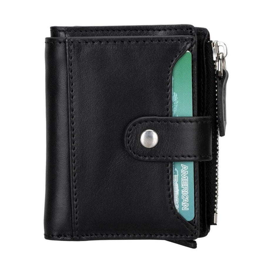 Glenrock Genuine Cowhide Leather Pop Up Card Holder Wallet