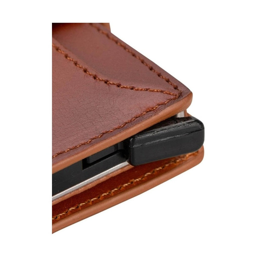 Glenrock Genuine Cowhide Leather Pop Up Card Holder Wallet