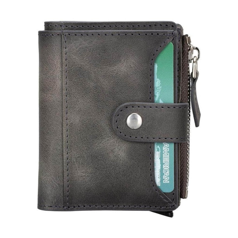 Glenrock Genuine Cowhide Leather Pop Up Card Holder Wallet