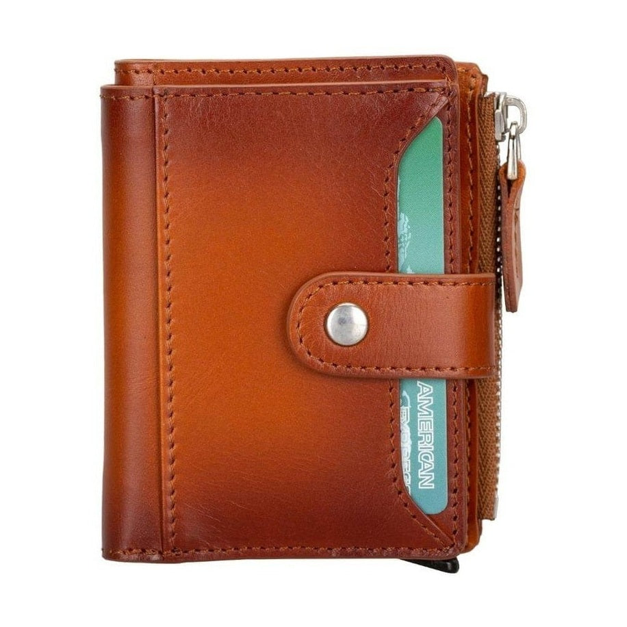 Glenrock Genuine Cowhide Leather Pop Up Card Holder Wallet