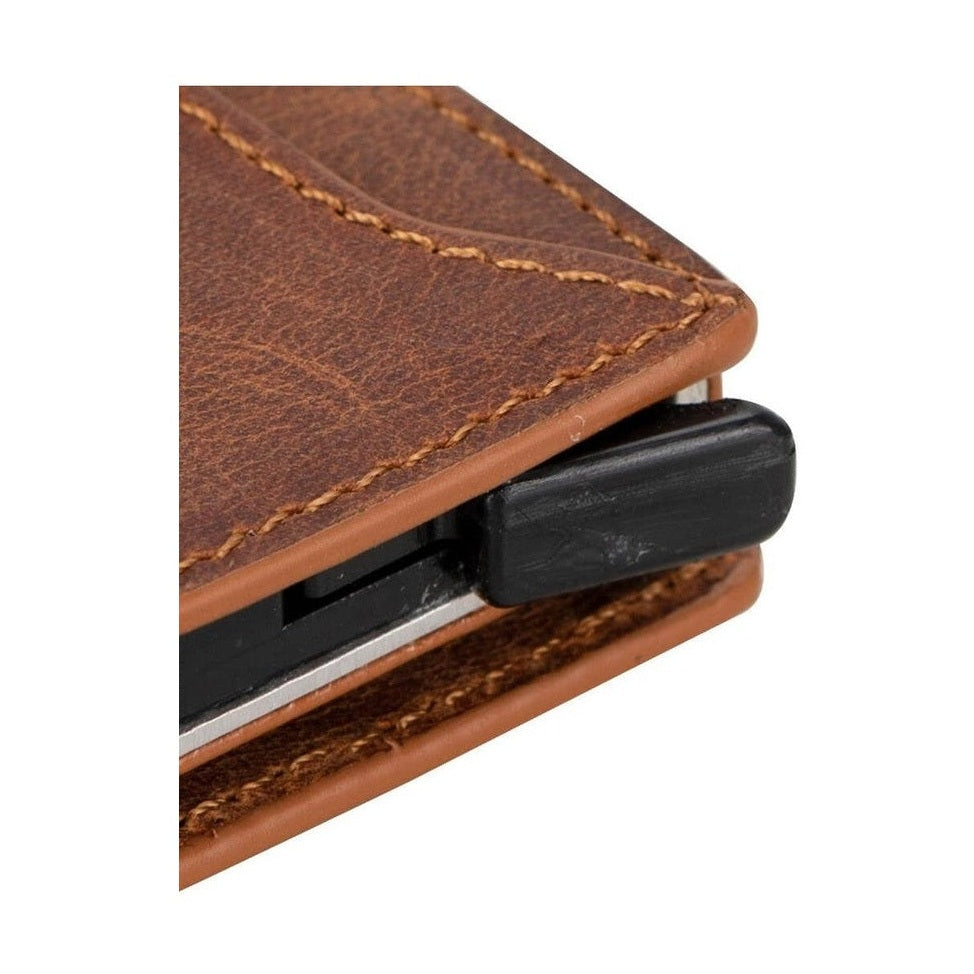 Glenrock Genuine Cowhide Leather Pop Up Card Holder Wallet