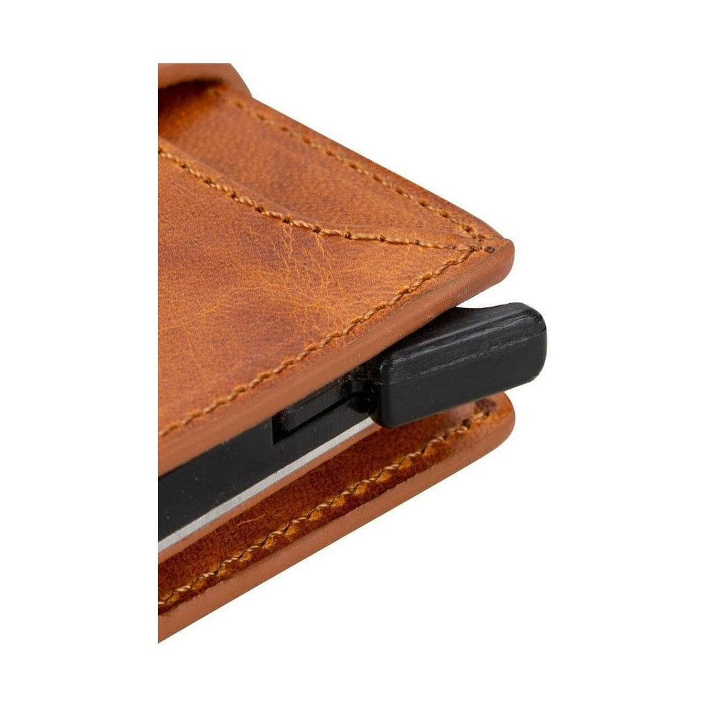 Glenrock Genuine Cowhide Leather Pop Up Card Holder Wallet