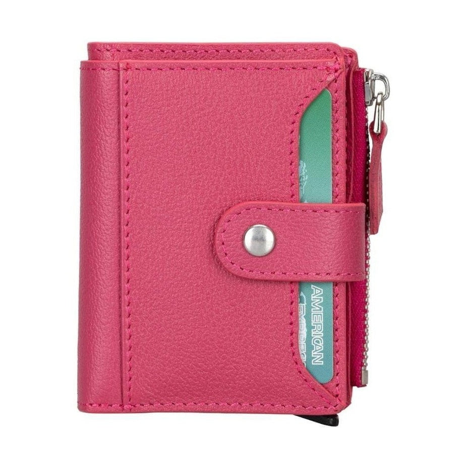 Glenrock Genuine Cowhide Leather Pop Up Card Holder Wallet