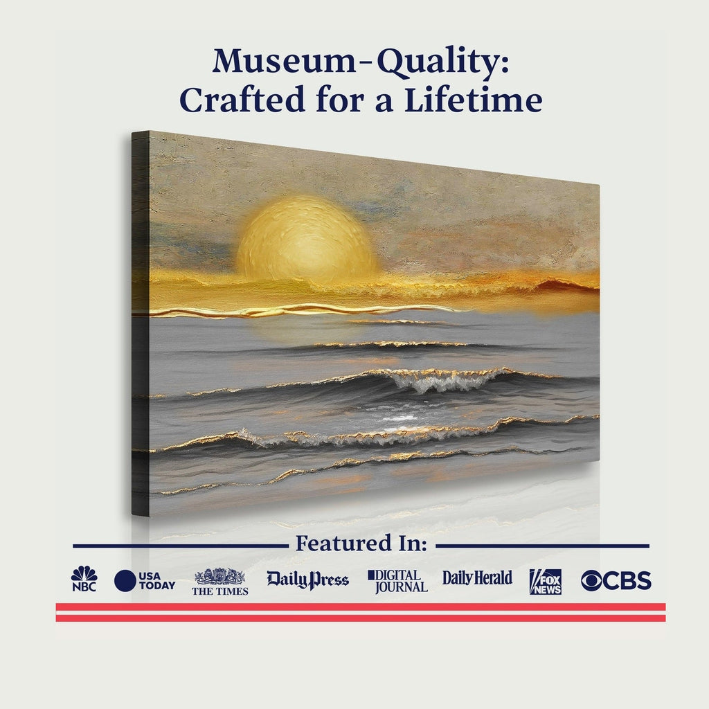 Golden Horizon Calm Wall Art