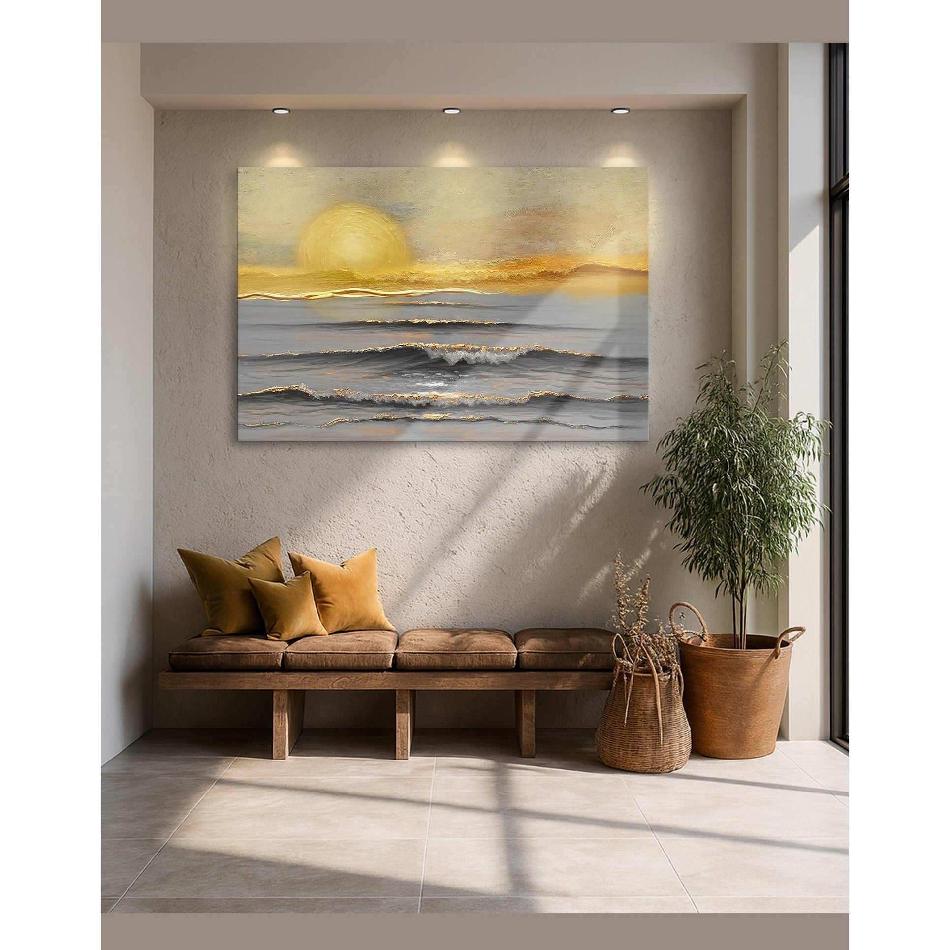 Golden Horizon Calm Wall Art