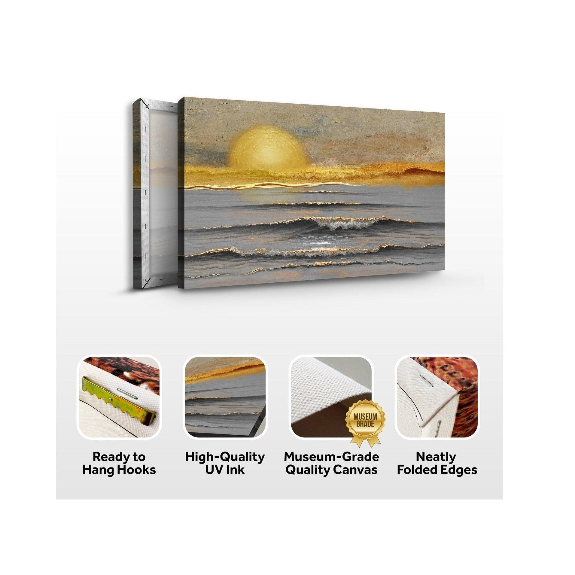 Golden Horizon Calm Wall Art