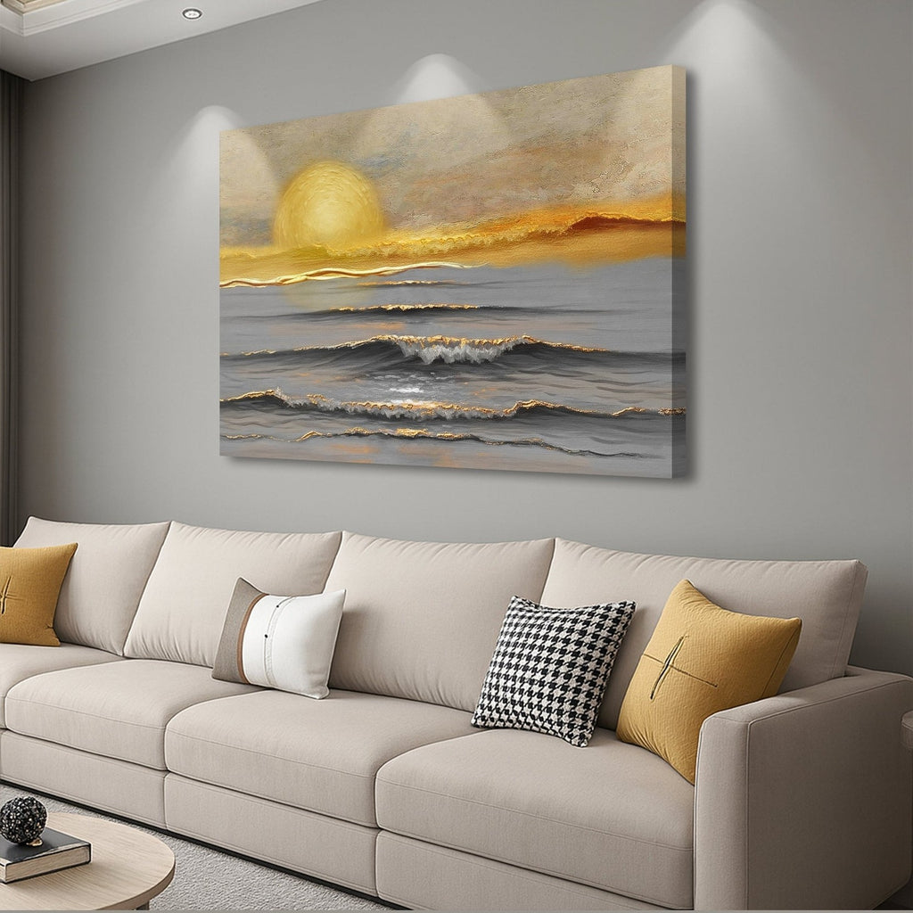 Golden Horizon Calm Wall Art