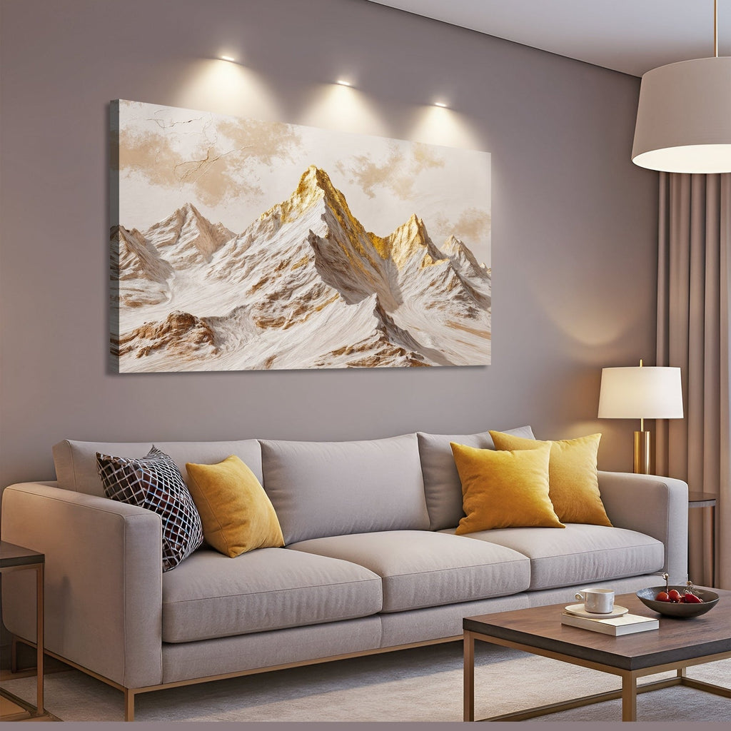Golden Peaks Wall Art