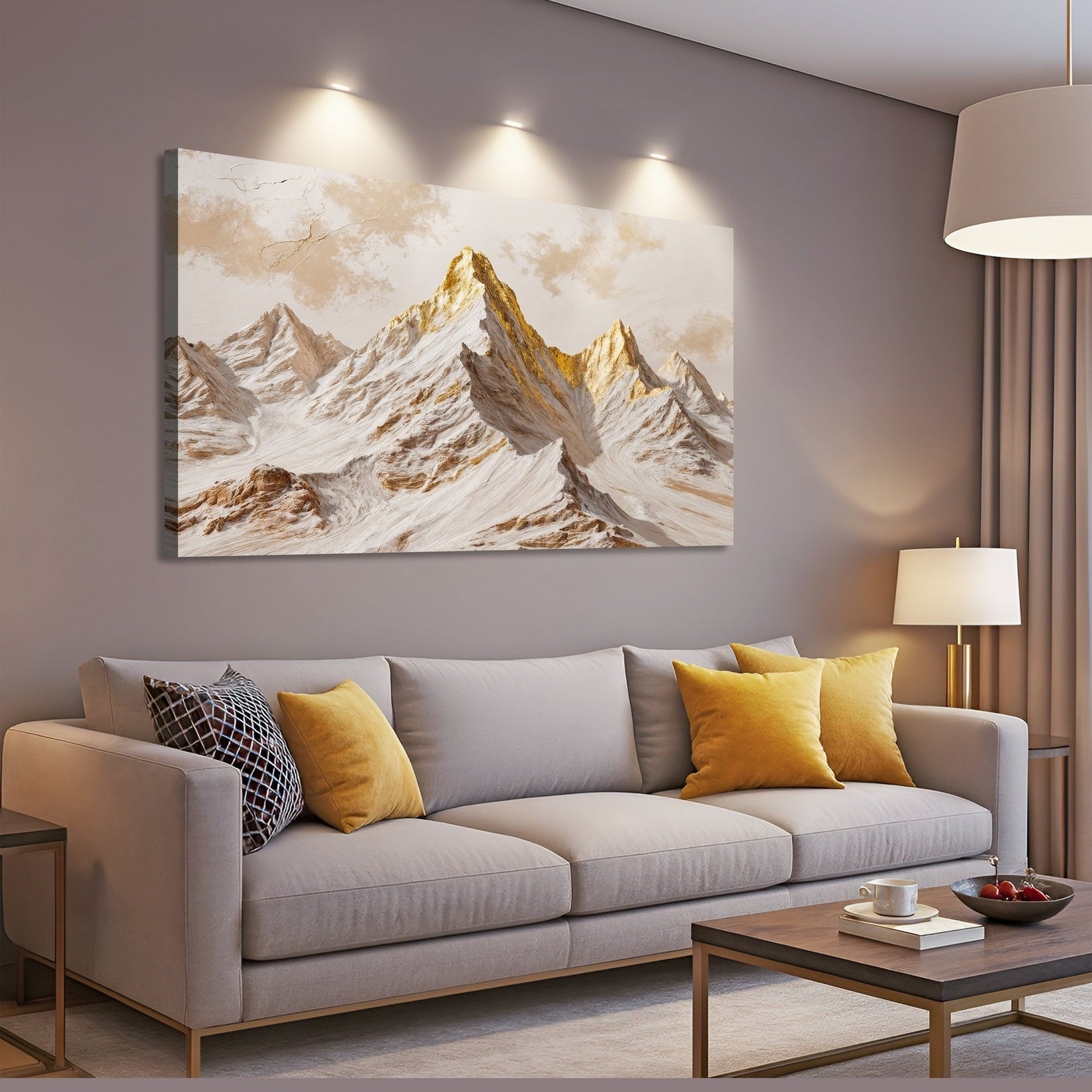 Golden Peaks Wall Art