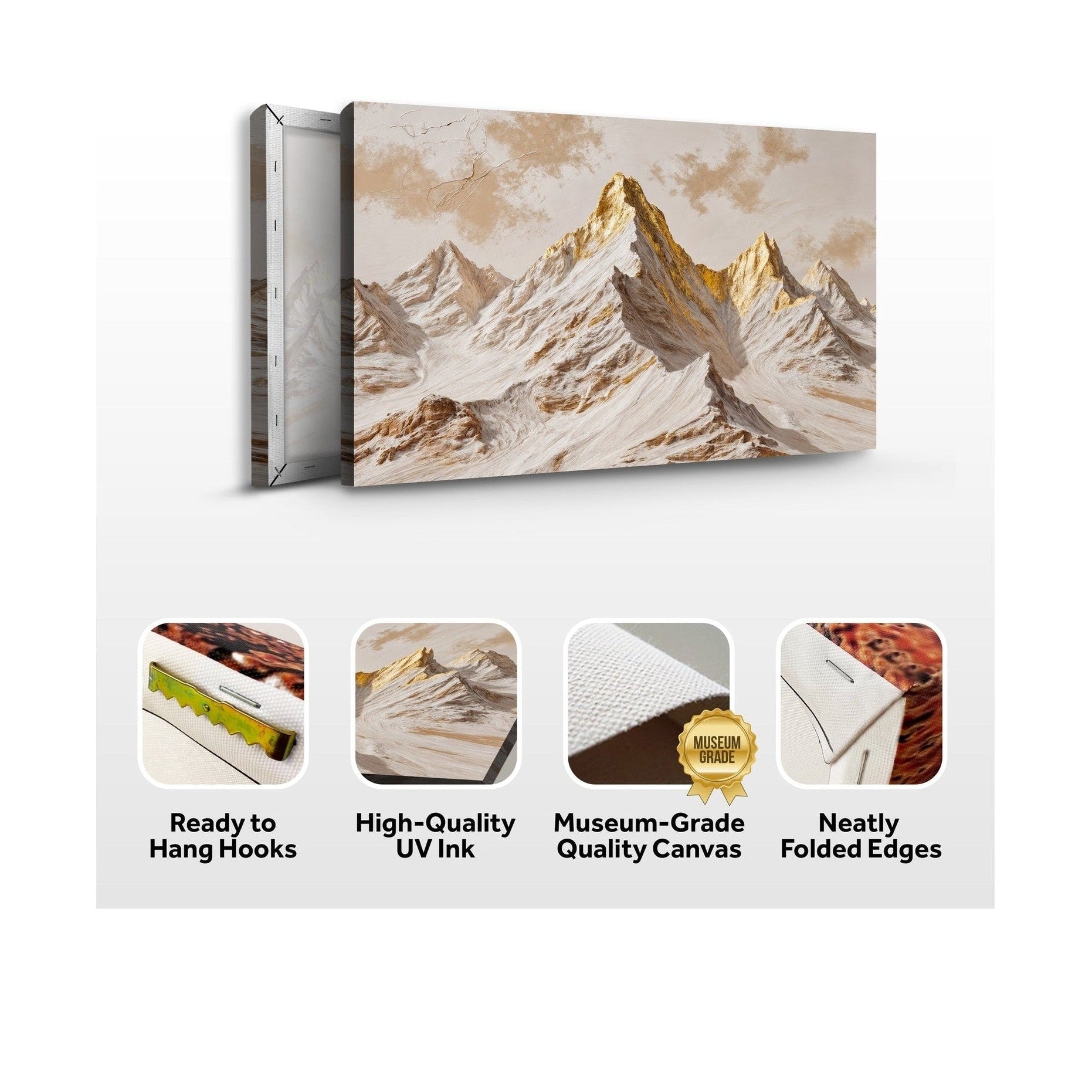 Golden Peaks Wall Art