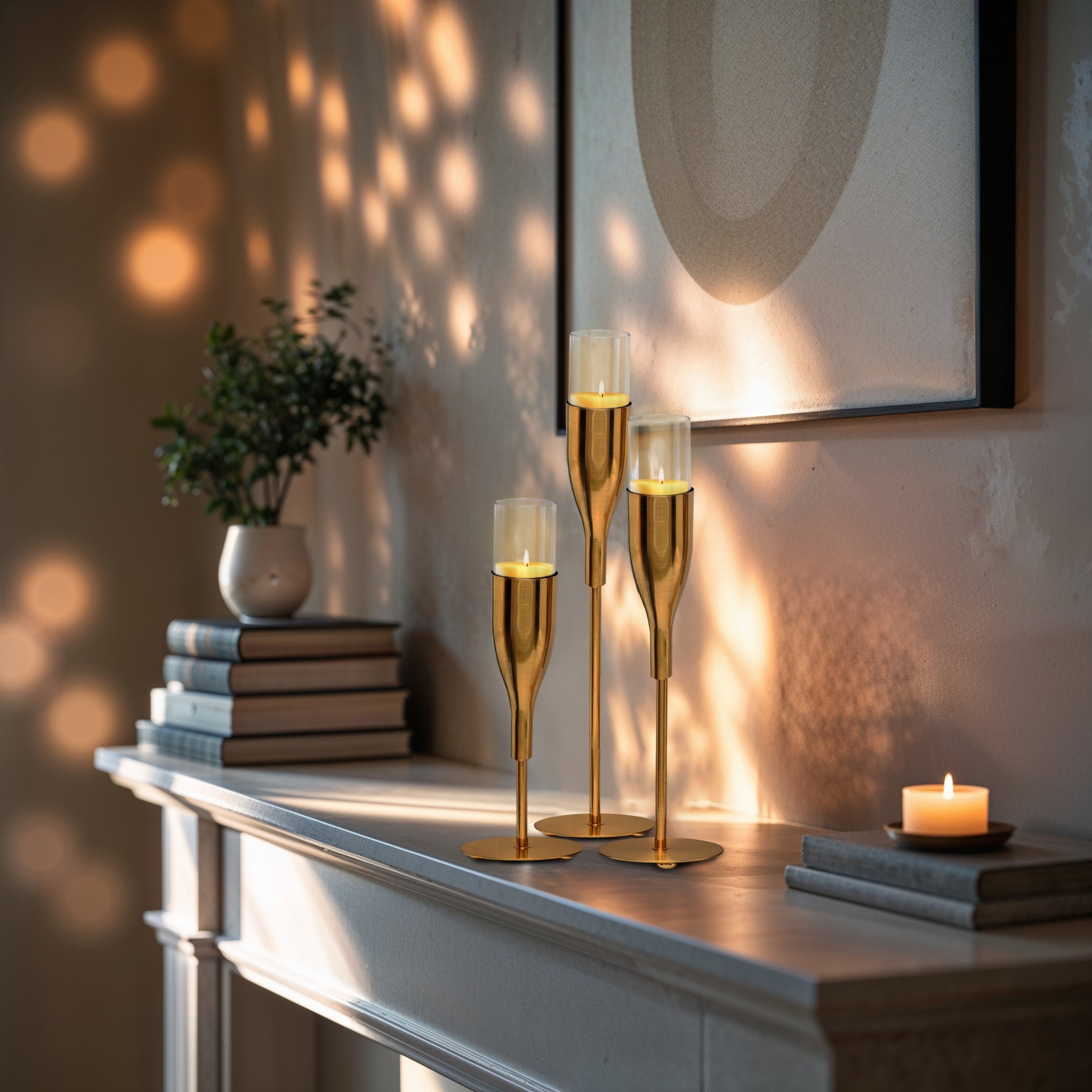 Gorgeous Illustrious Candle Holders Set 3 | Decozen