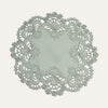 Gray Round Linen Placemat Doilies - The Creola Collection