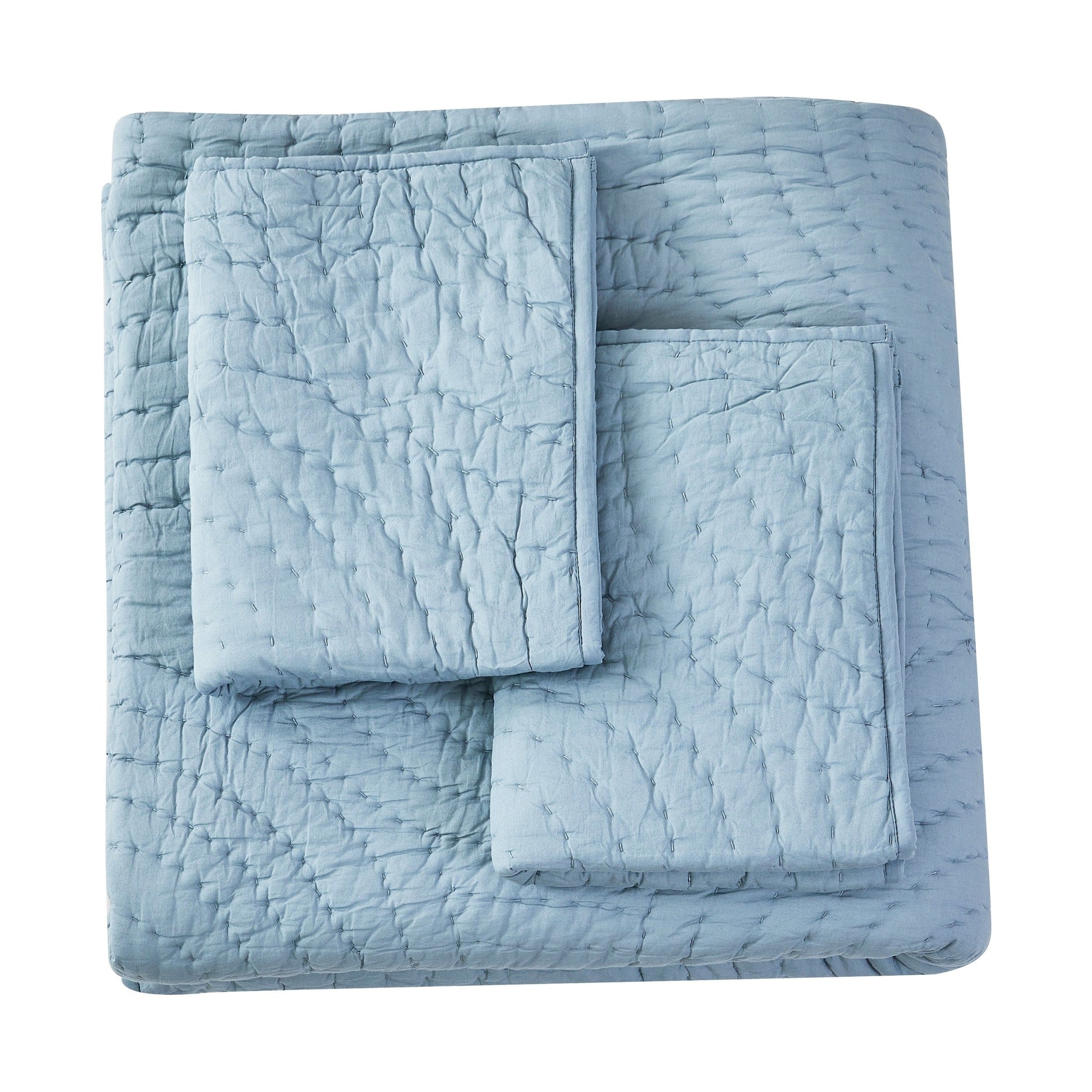 Halo Cotton Voile Hand Stitched Quilt Set by Mélange Home