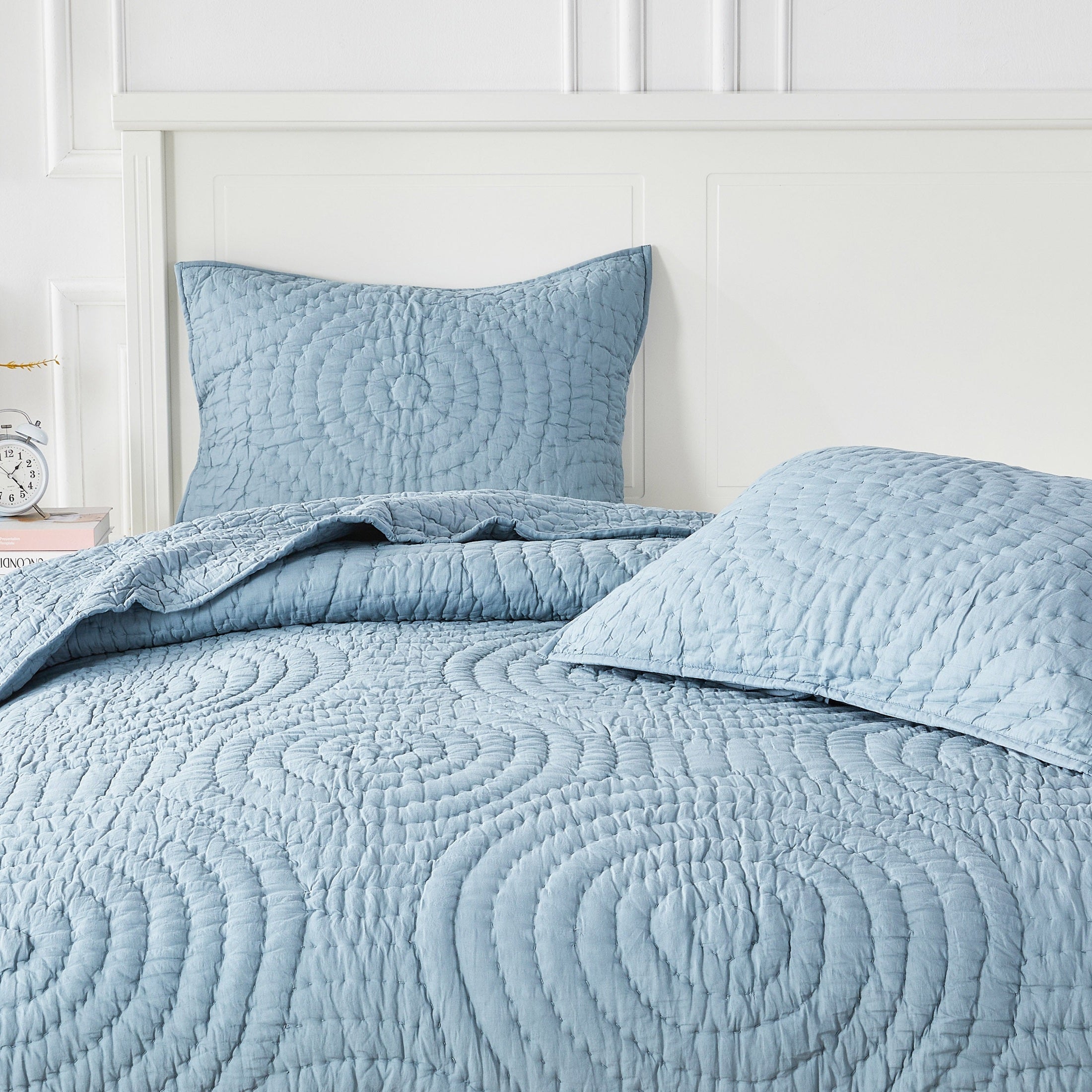 Halo Cotton Voile Hand Stitched Quilt Set by Mélange Home
