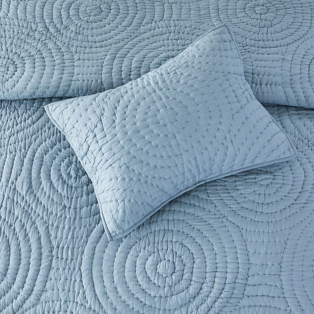 Halo Cotton Voile Hand Stitched Quilt Set by Mélange Home