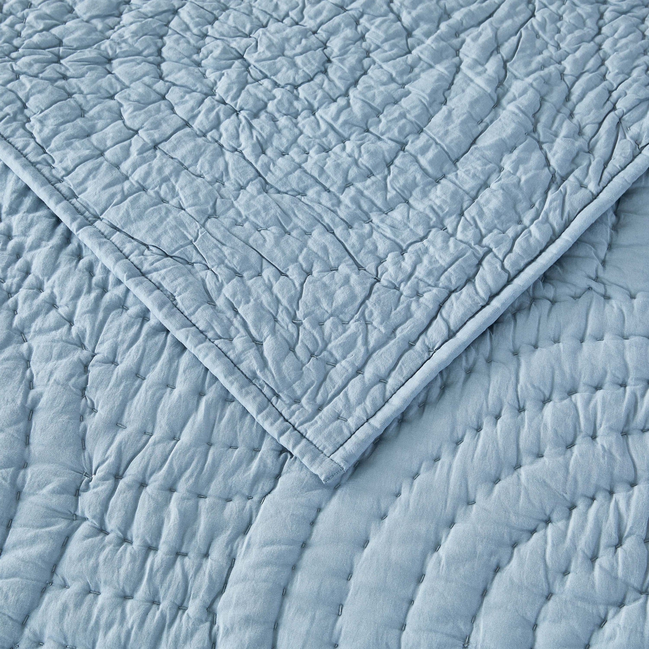 Halo Cotton Voile Hand Stitched Quilt Set by Mélange Home