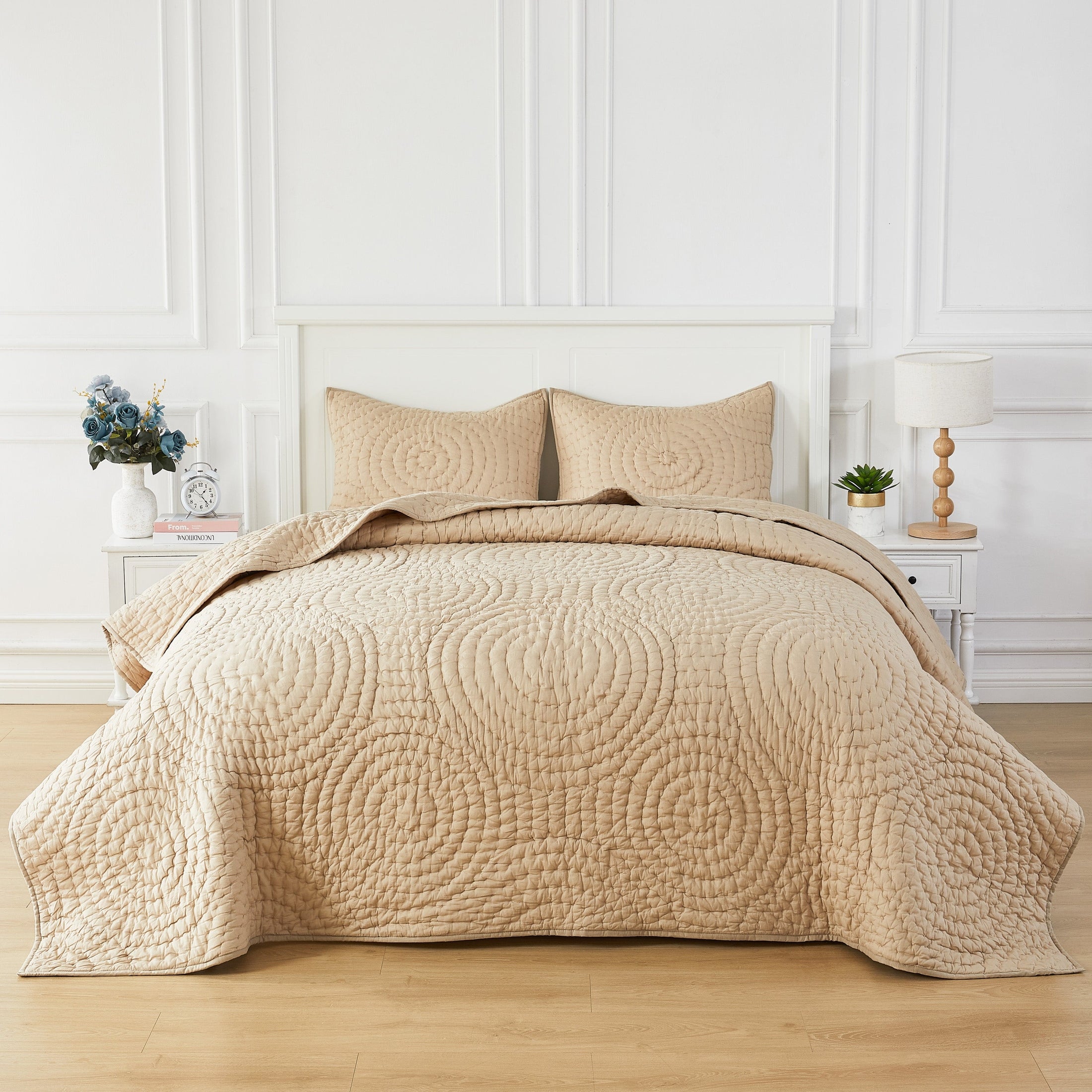 Halo Cotton Voile Hand Stitched Quilt Set by Mélange Home