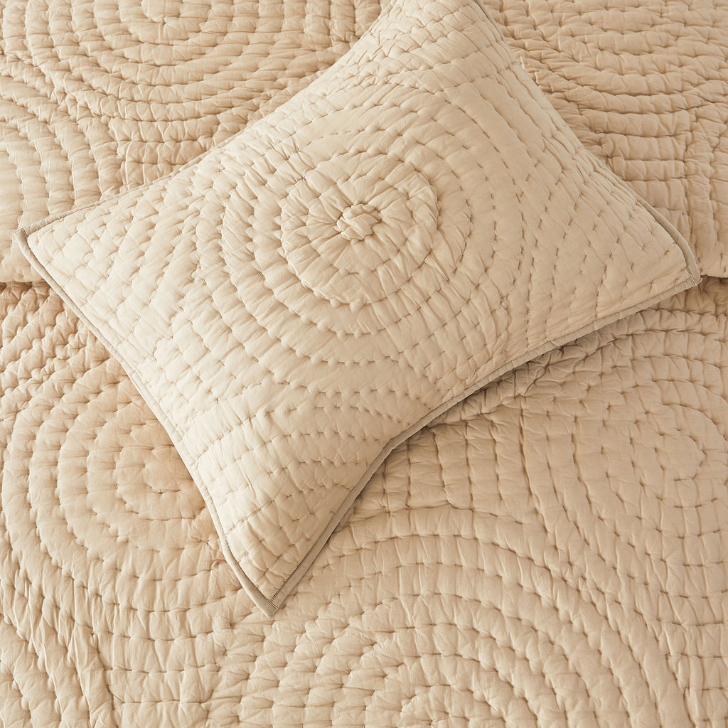 Halo Cotton Voile Hand Stitched Quilt Set by Mélange Home