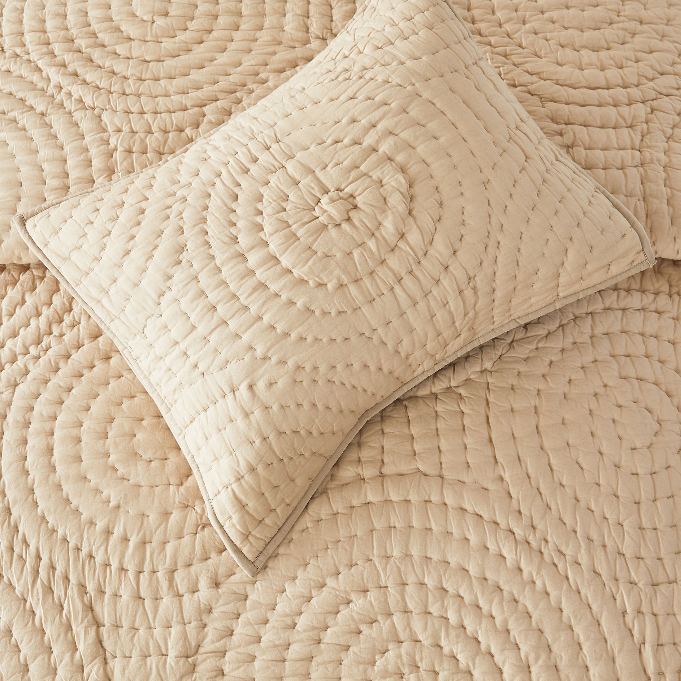 Halo Cotton Voile Hand Stitched Quilt Set by Mélange Home