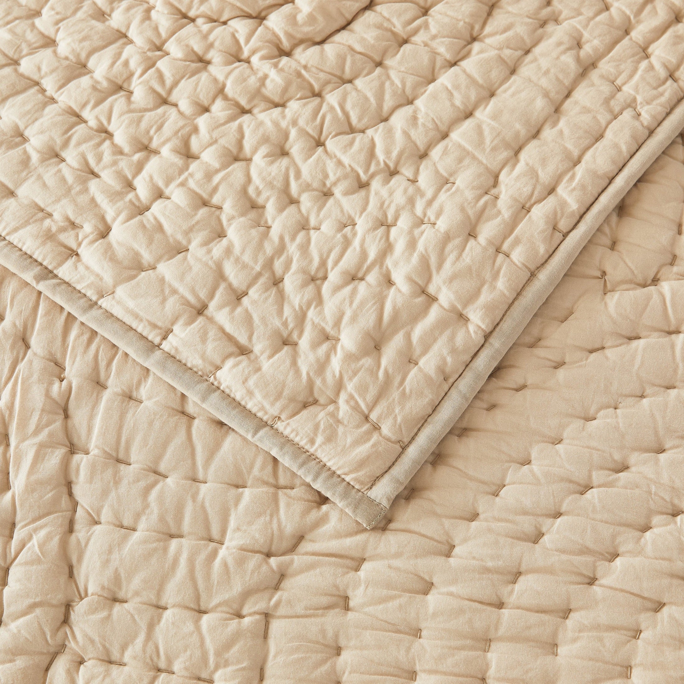 Halo Cotton Voile Hand Stitched Quilt Set by Mélange Home
