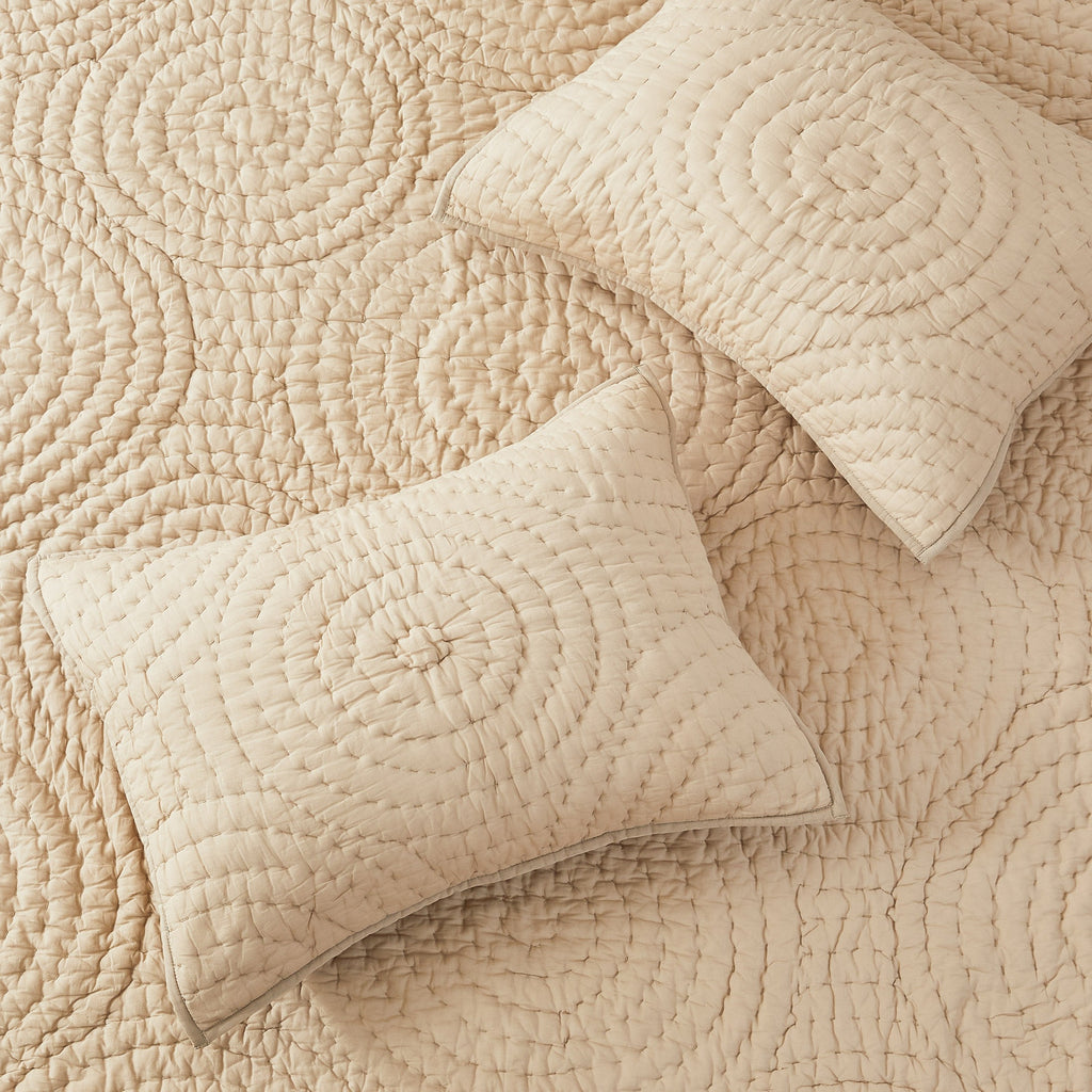 Halo Cotton Voile Hand Stitched Quilt Set by Mélange Home